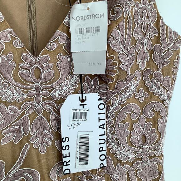 NEW! Dress the Population Size Medium Isabelle Dress Blush Multi G1-7 - Picture 5 of 8